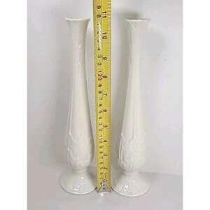 Vintage Lenox Florentine Bud Vases 10.75" Set Of 2